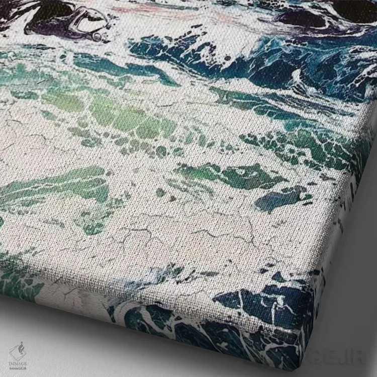 تابلو دکوراتیو اسلیگاچان اثر مایکل سول - نمای نزدیک بافت بوم