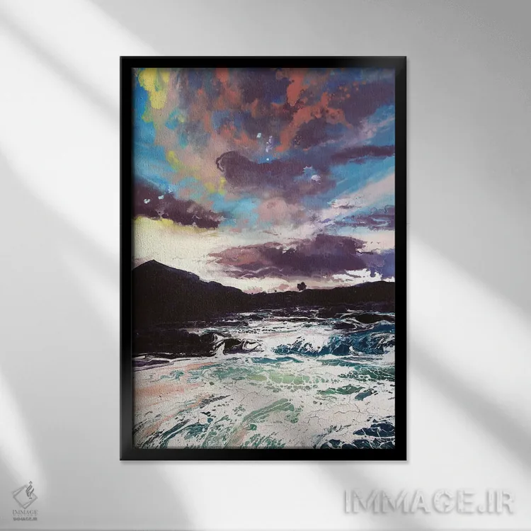 تابلو دکوراتیو اسلیگاچان اثر مایکل سول - نمای قابدار مشکی