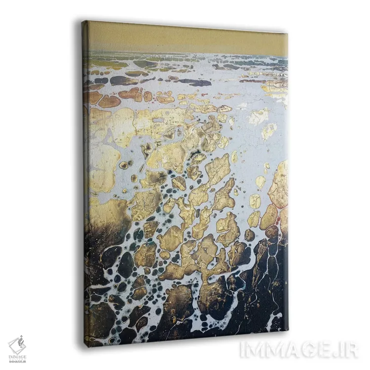 تابلو انتزاعی طلای انگلیسی XIV اثر مایکل سول - نمای پرسپکتیو محصول