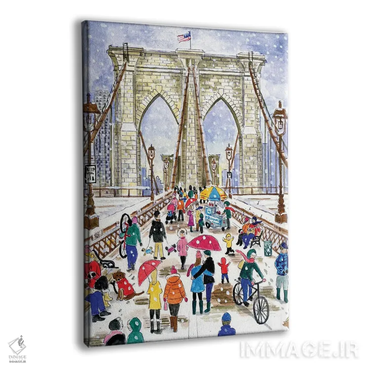 تابلو دکوراتیو پل بروکلین اثر مایکل استورینگس - نمای پرسپکتیو محصول
