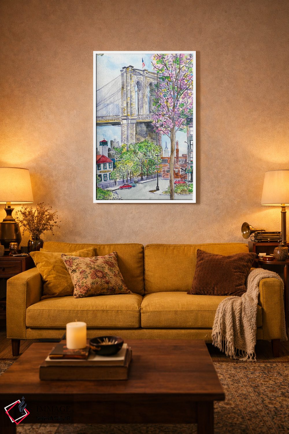 تابلو دکوراتیو بهار پل بروکلین اثر مایکل استورینگس - D2W