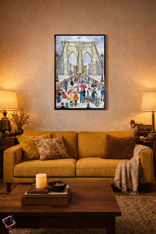 تابلو دکوراتیو پل بروکلین اثر مایکل استورینگس - D3B