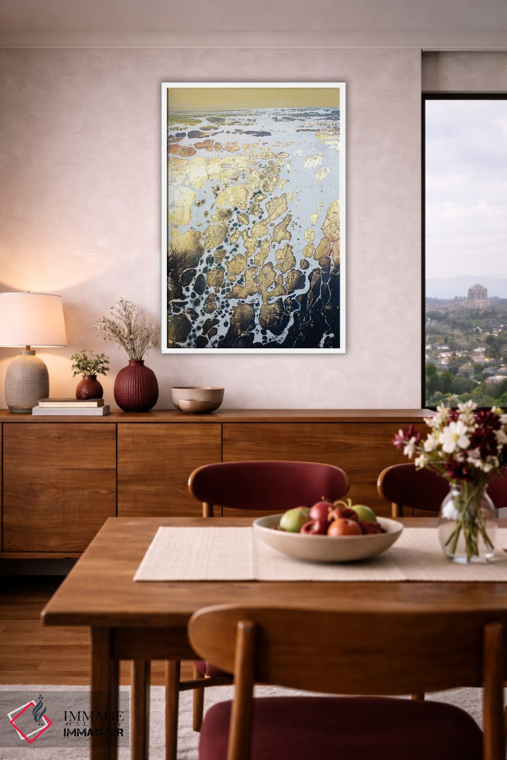 تابلو انتزاعی طلای انگلیسی XIV اثر مایکل سول - D3W