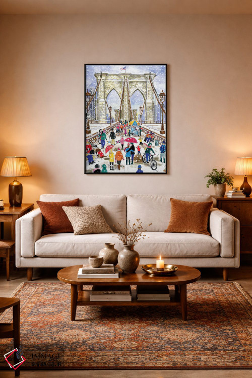تابلو دکوراتیو پل بروکلین اثر مایکل استورینگس - D4B