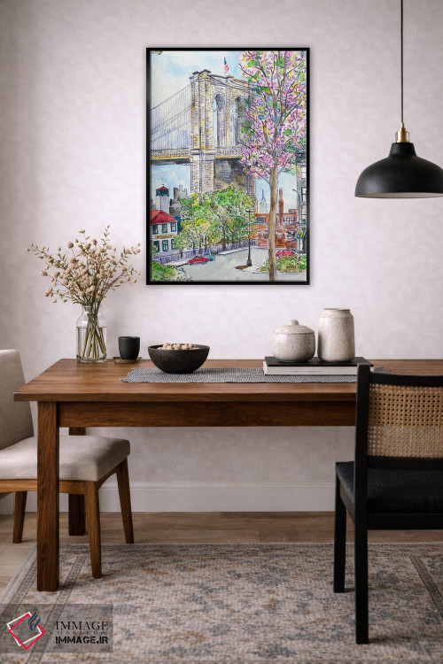 تابلو دکوراتیو بهار پل بروکلین اثر مایکل استورینگس - D4B