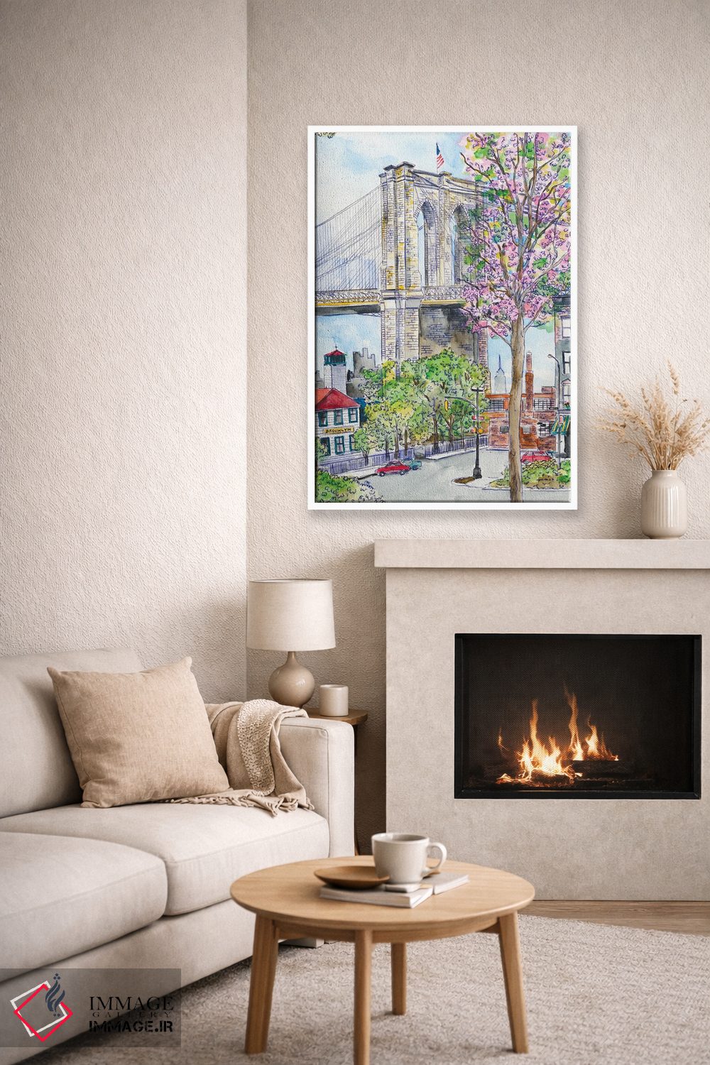 تابلو دکوراتیو بهار پل بروکلین اثر مایکل استورینگس - D6W