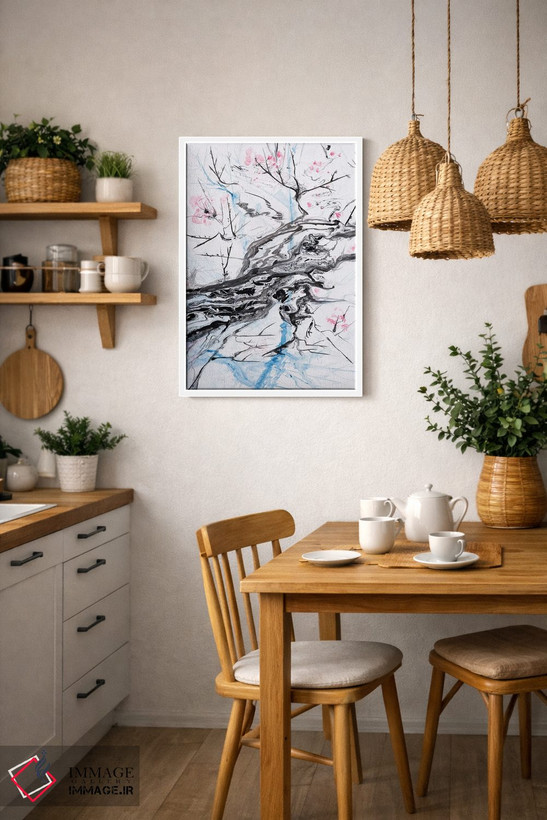 تابلو انتزاعی شکوفه گیلاس I اثر مارینا استریاکووا - D2W