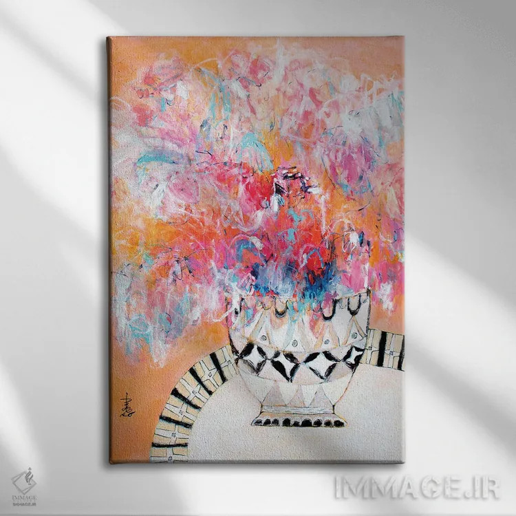 تابلو دکوراتیو عشق آرام اثر میساکو چیدا - نمای روبهرو روی دیوار