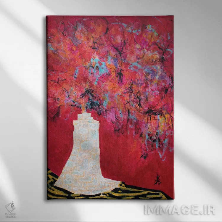 تابلو دکوراتیو گرمای مخملی اثر میساکو چیدا - نمای روبهرو روی دیوار