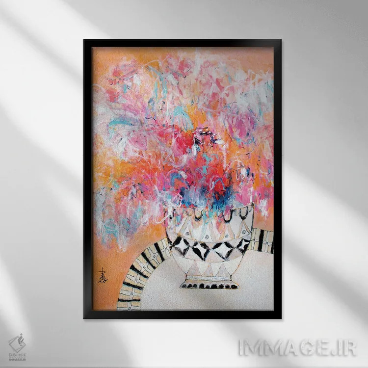 تابلو دکوراتیو عشق آرام اثر میساکو چیدا - نمای قابدار مشکی