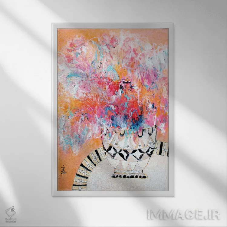 تابلو دکوراتیو عشق آرام اثر میساکو چیدا - نمای قابدار سفید