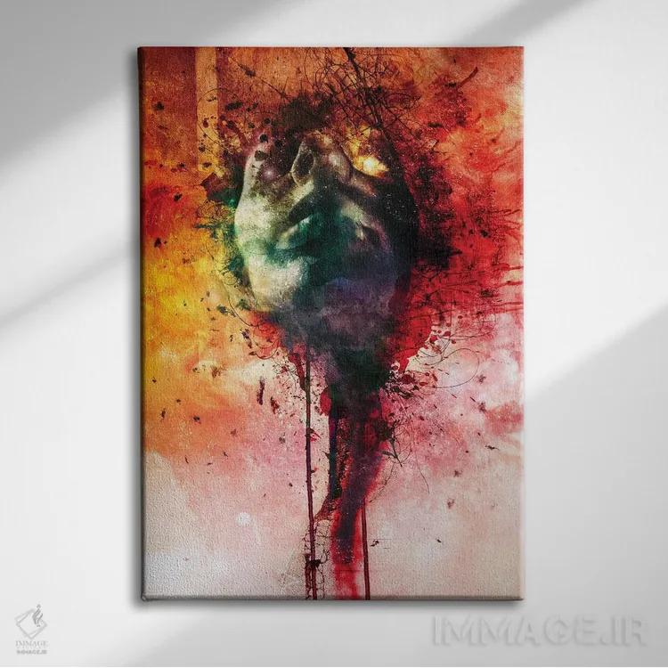 تابلو دکوراتیو زخم ها اثر ماریو سانچز نوادو - نمای روبهرو روی دیوار
