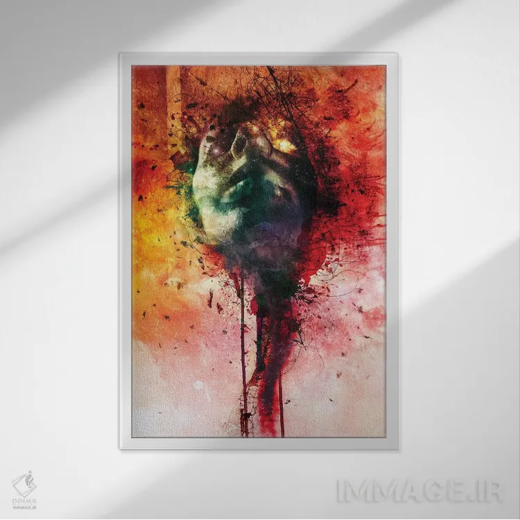 تابلو دکوراتیو زخم ها اثر ماریو سانچز نوادو - نمای قابدار سفید