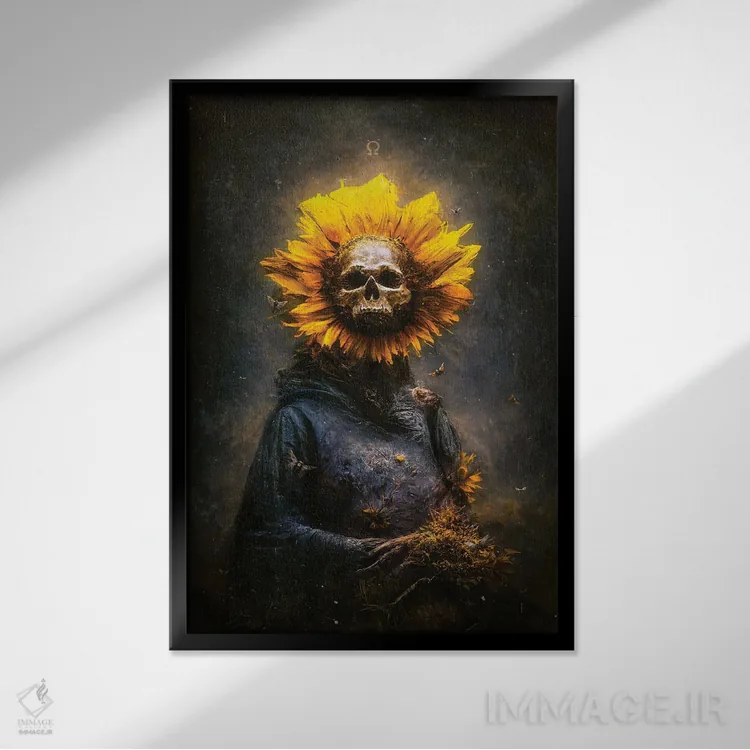 تابلو دکوراتیو زمان می گذرد اثر ماریو سانچز نوادو - نمای قابدار مشکی