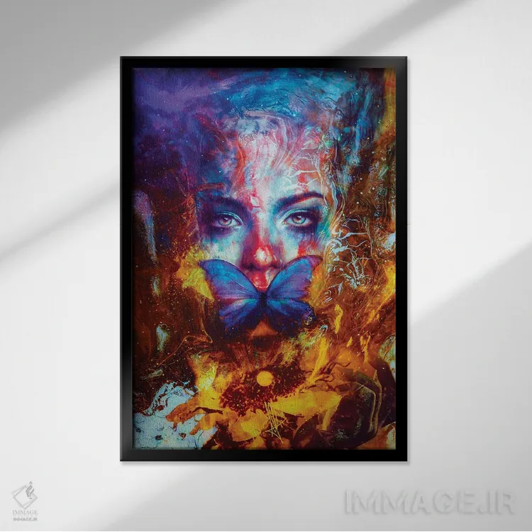 تابلو دکوراتیو سیکلولیزیس متامورفیکا اثر ماریو سانچز نوادو - نمای قابدار مشکی