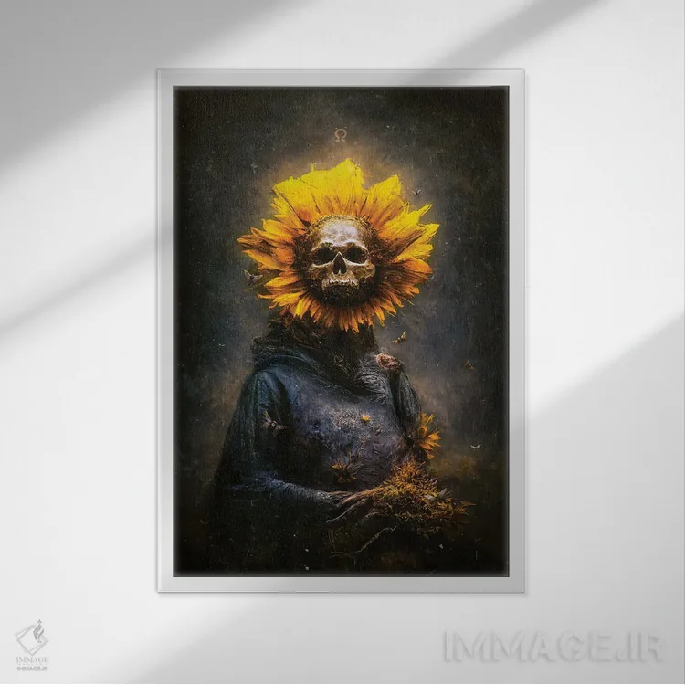 تابلو دکوراتیو زمان می گذرد اثر ماریو سانچز نوادو - نمای قابدار سفید