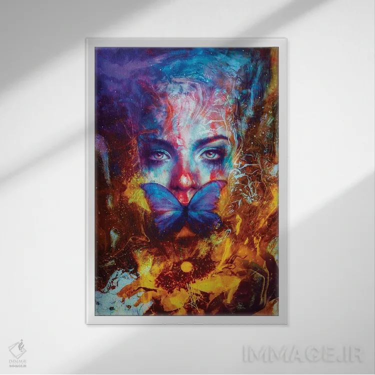 تابلو دکوراتیو سیکلولیزیس متامورفیکا اثر ماریو سانچز نوادو - نمای قابدار سفید