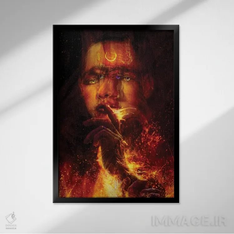 تابلو دکوراتیو موج گرمای منفعل - تهاجمی اثر ماریو سانچز نوادو - نمای قابدار مشکی