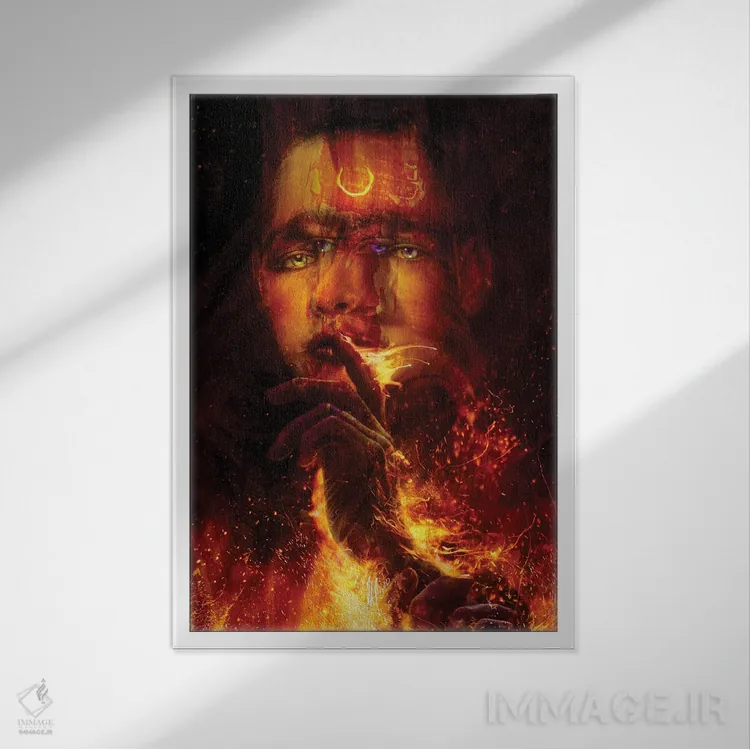 تابلو دکوراتیو موج گرمای منفعل - تهاجمی اثر ماریو سانچز نوادو - نمای قابدار سفید