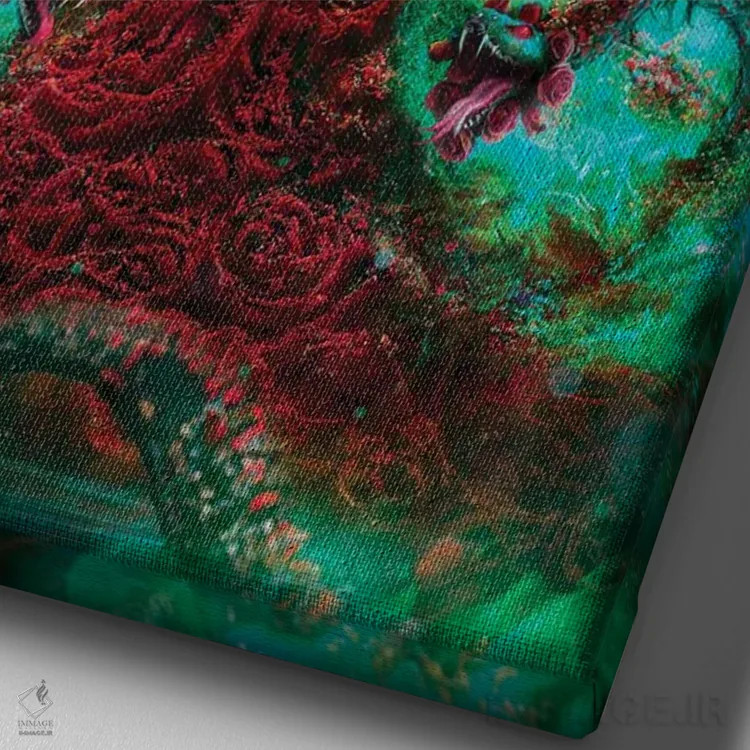 تابلو دکوراتیو هکاته مادر جادوگران اثر ماریو سانچز نوادو - نمای نزدیک بافت بوم