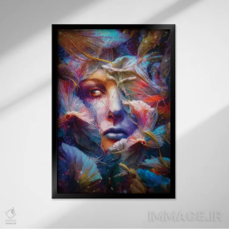 تابلو دکوراتیو برخاستن دوباره اثر ماریو سانچز نوادو - نمای قابدار مشکی