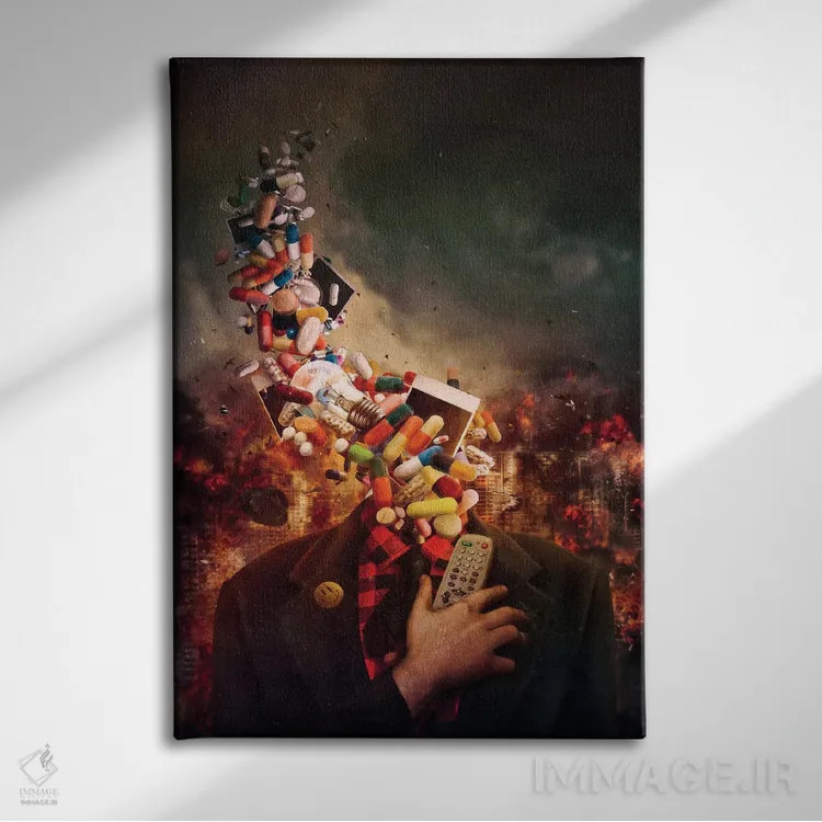 تابلو دکوراتیو بی حس و راحت اثر ماریو سانچز نوادو - نمای روبهرو روی دیوار