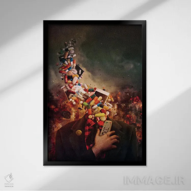 تابلو دکوراتیو بی حس و راحت اثر ماریو سانچز نوادو - نمای قابدار مشکی