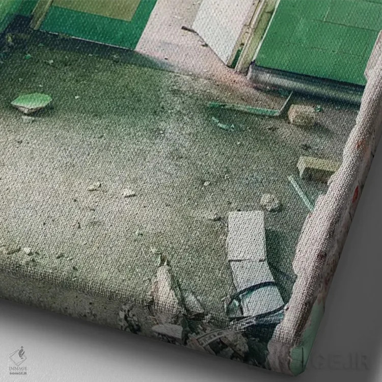 تابلو دکوراتیو اتاق عمل اثر مایکل شوآن - نمای نزدیک بافت بوم