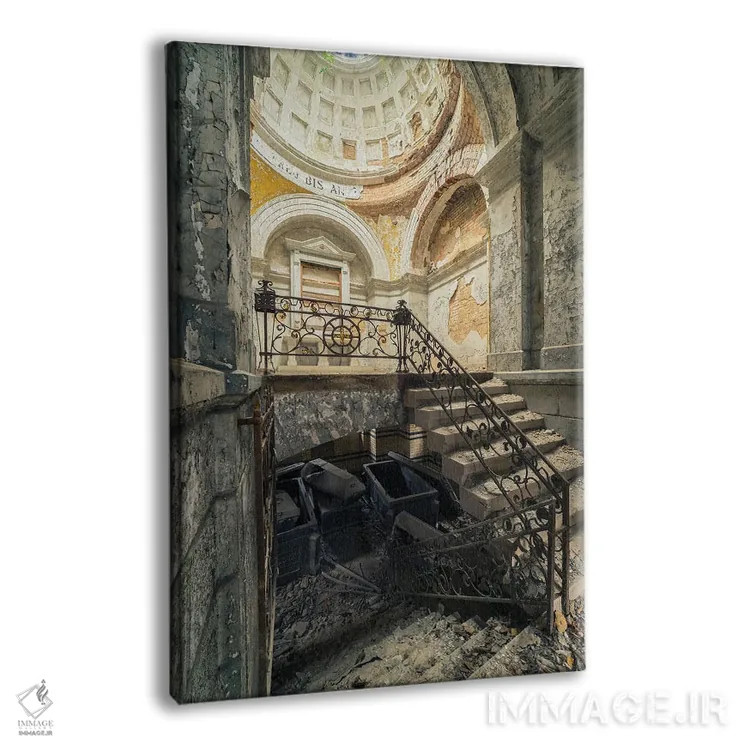 تابلو دکوراتیو پله ها به سوی زیرزمین اثر مایکل شوآن - نمای پرسپکتیو محصول