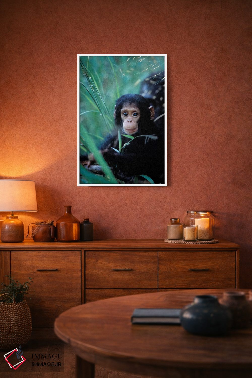 تابلو دکوراتیو Africa, Tanzania, Gombe Np,,شامپانزه های بازیگوش، آفریقا… اثر کریستین موشر - D3W