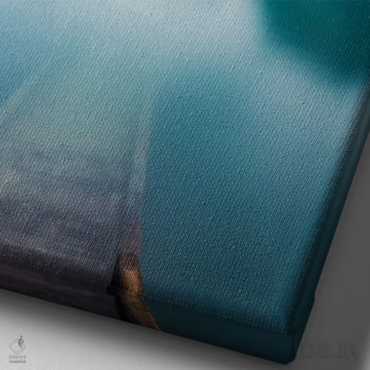 تابلو دکوراتیو دریاچه برایس ۲ اثر مایکل شوآن - نمای نزدیک بافت بوم