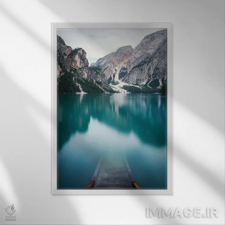 تابلو دکوراتیو دریاچه برایس ۲ اثر مایکل شوآن - نمای قابدار سفید