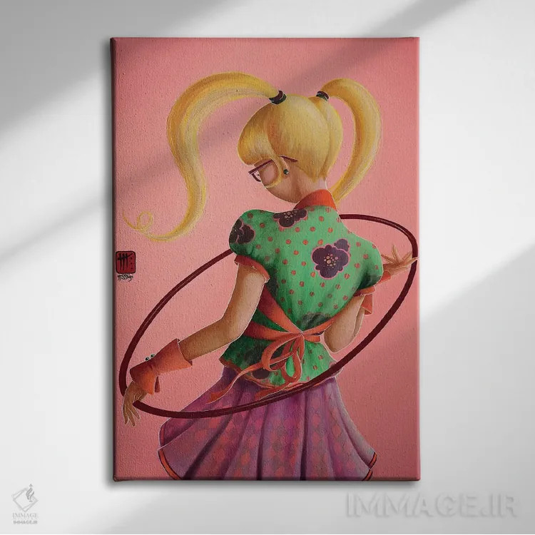 تابلو دکوراتیو حلقه اثر میستگری - نمای روبهرو روی دیوار