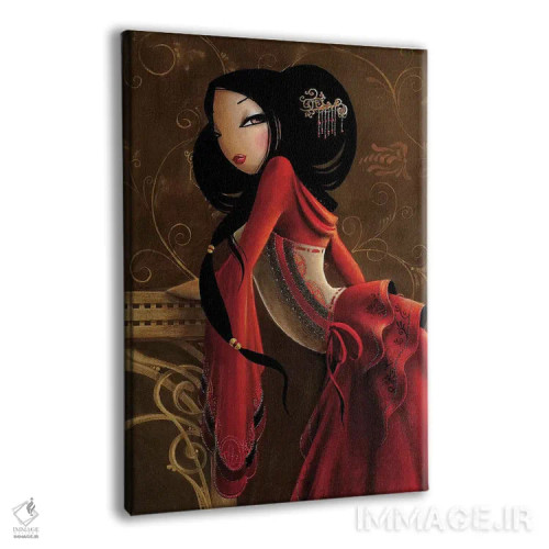 تابلو دکوراتیو بانوی محترم اثر میستگری - نمای پرسپکتیو محصول