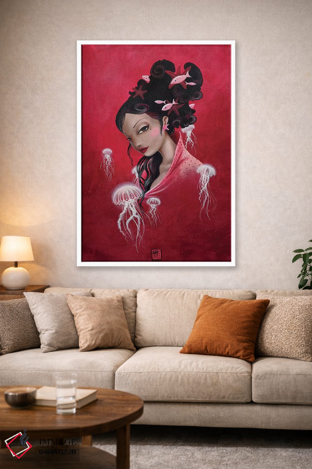 تابلو دکوراتیو عروس دریایی اثر میستگری - D1W