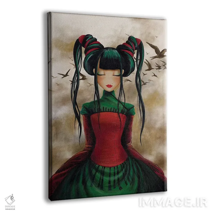 تابلو دکوراتیو کلاغ ها اثر میستگری - نمای پرسپکتیو محصول