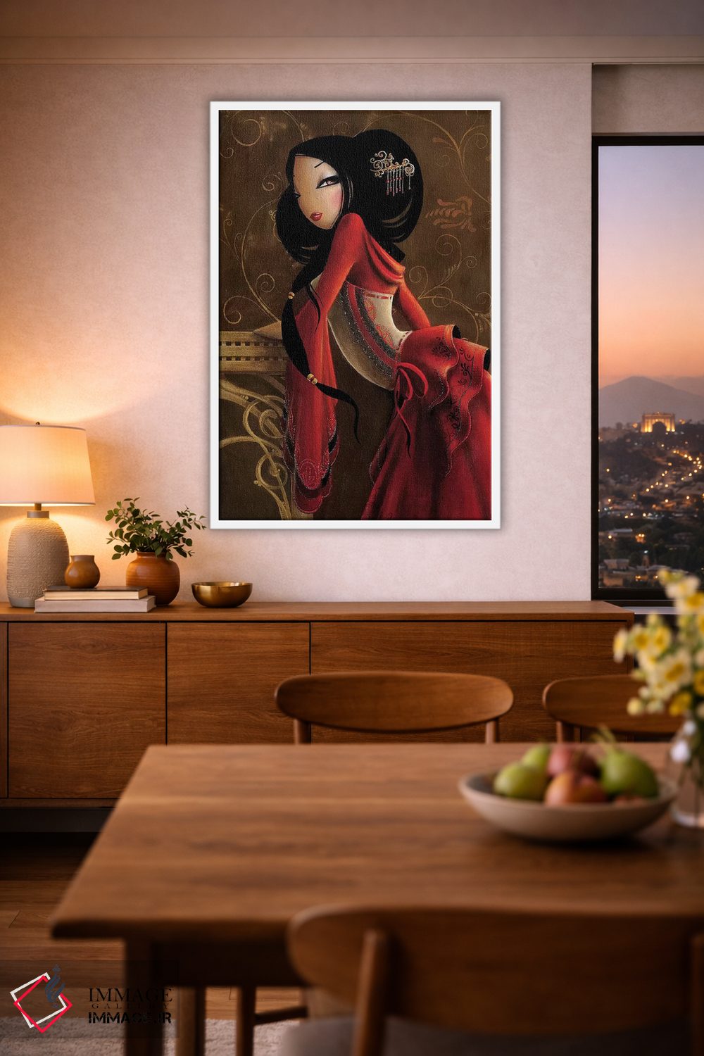 تابلو دکوراتیو بانوی محترم اثر میستگری - D1W