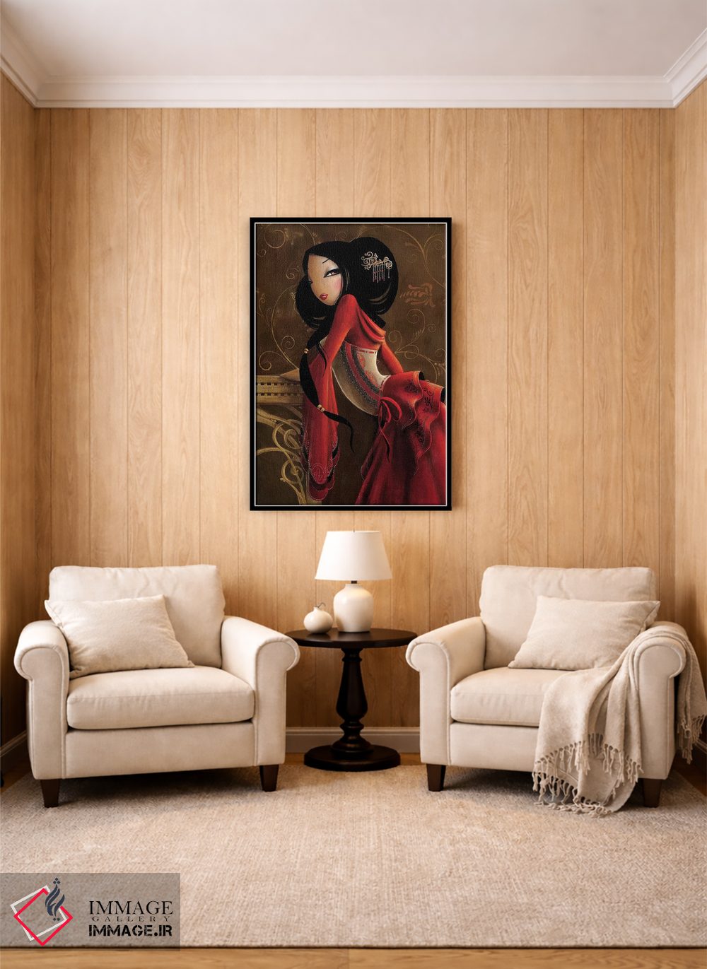 تابلو دکوراتیو بانوی محترم اثر میستگری - D4B