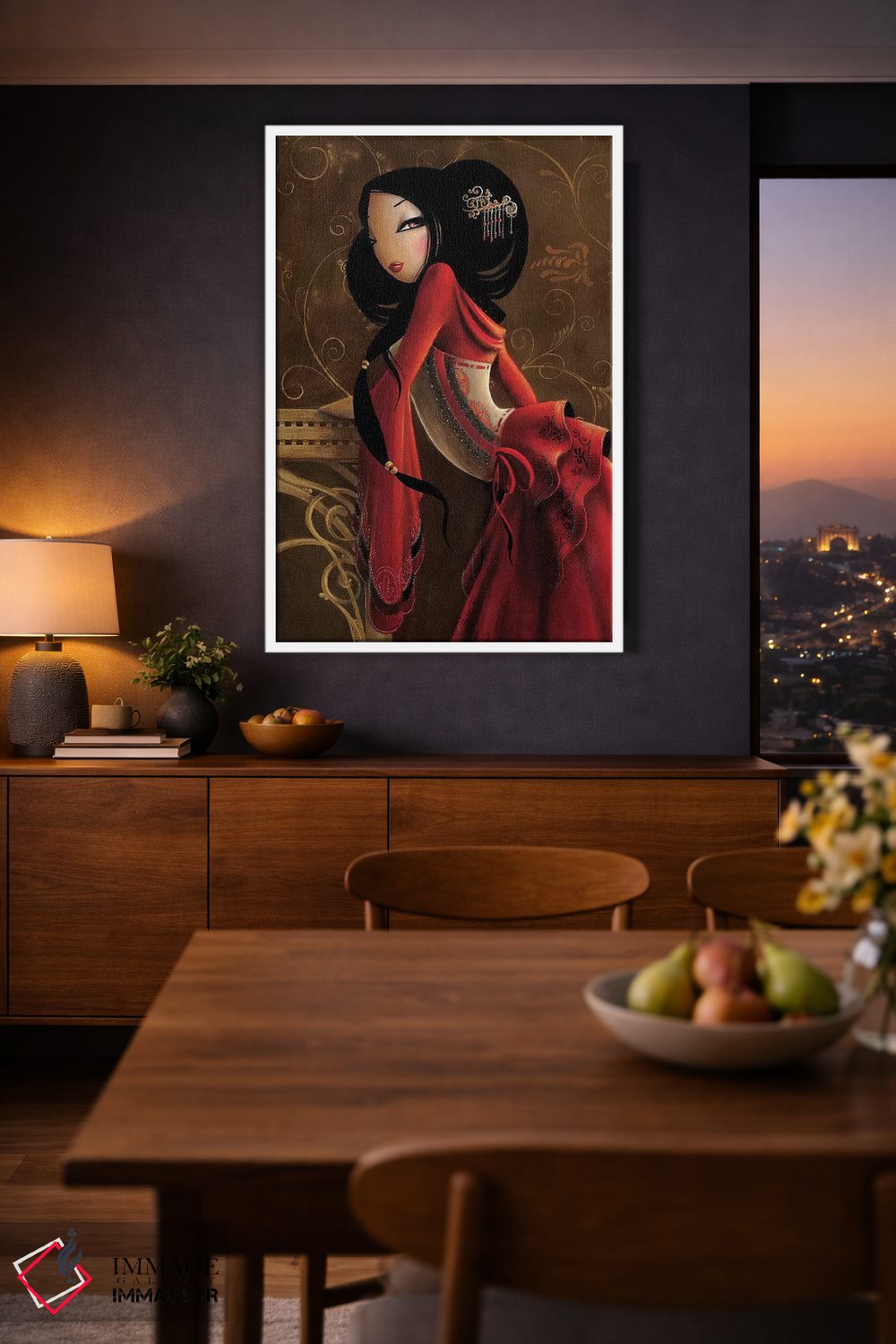 تابلو دکوراتیو بانوی محترم اثر میستگری - D3W