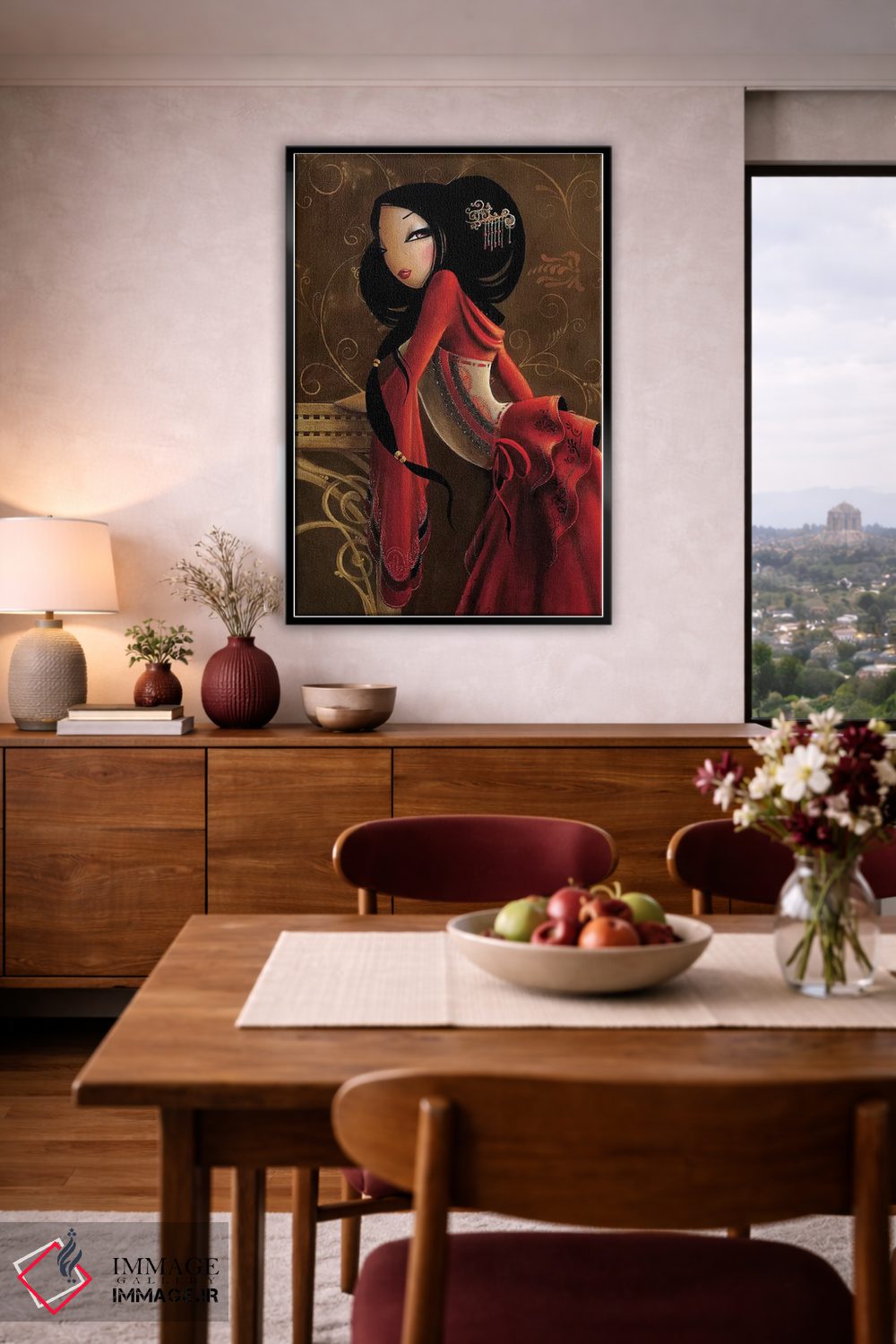 تابلو دکوراتیو بانوی محترم اثر میستگری - D6B