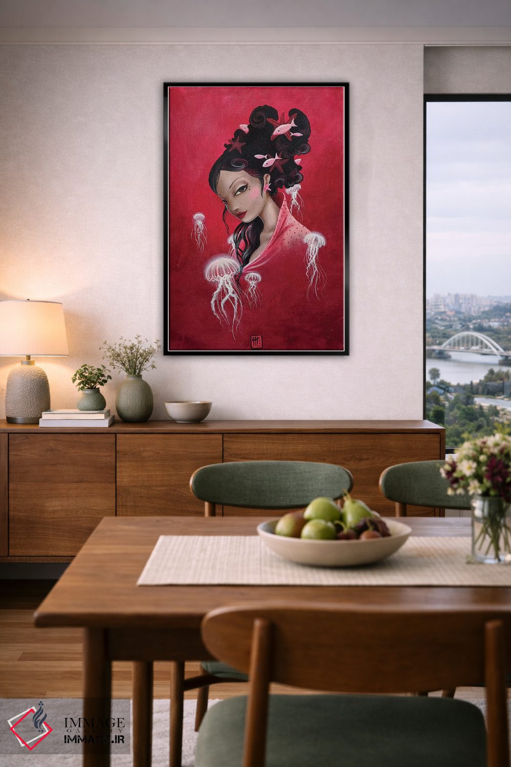 تابلو دکوراتیو عروس دریایی اثر میستگری - D6B