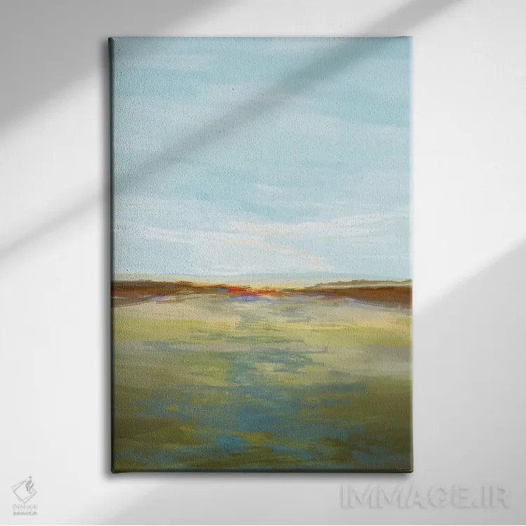 تابلو مینیمال چشم انداز بی پایان II اثر مایکل تین هارا - نمای روبهرو روی دیوار