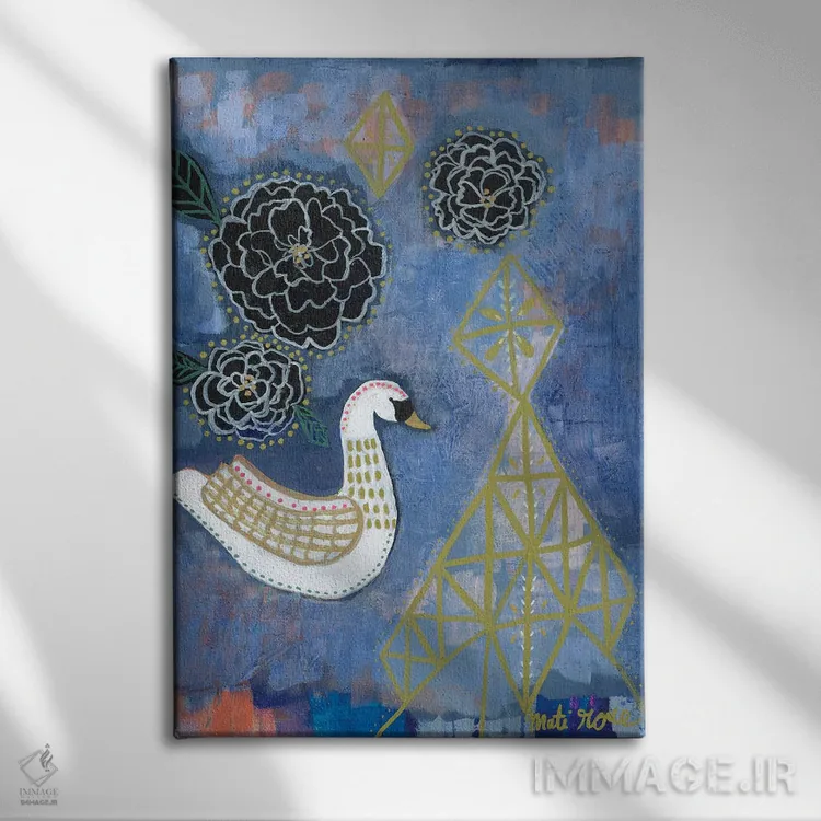 تابلو مینیمال قوی ساریا اثر متی رز - نمای روبهرو روی دیوار