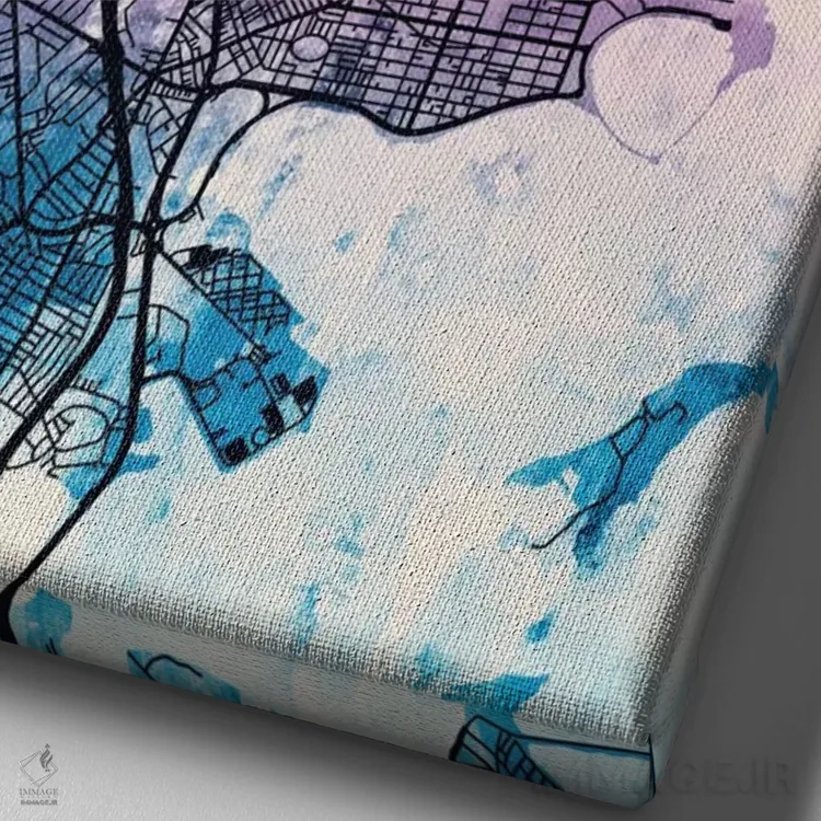 تابلو انتزاعی Massachusetts, USA,بوستون، ماساچوست اثر مایکل تامپست - نمای نزدیک بافت بوم