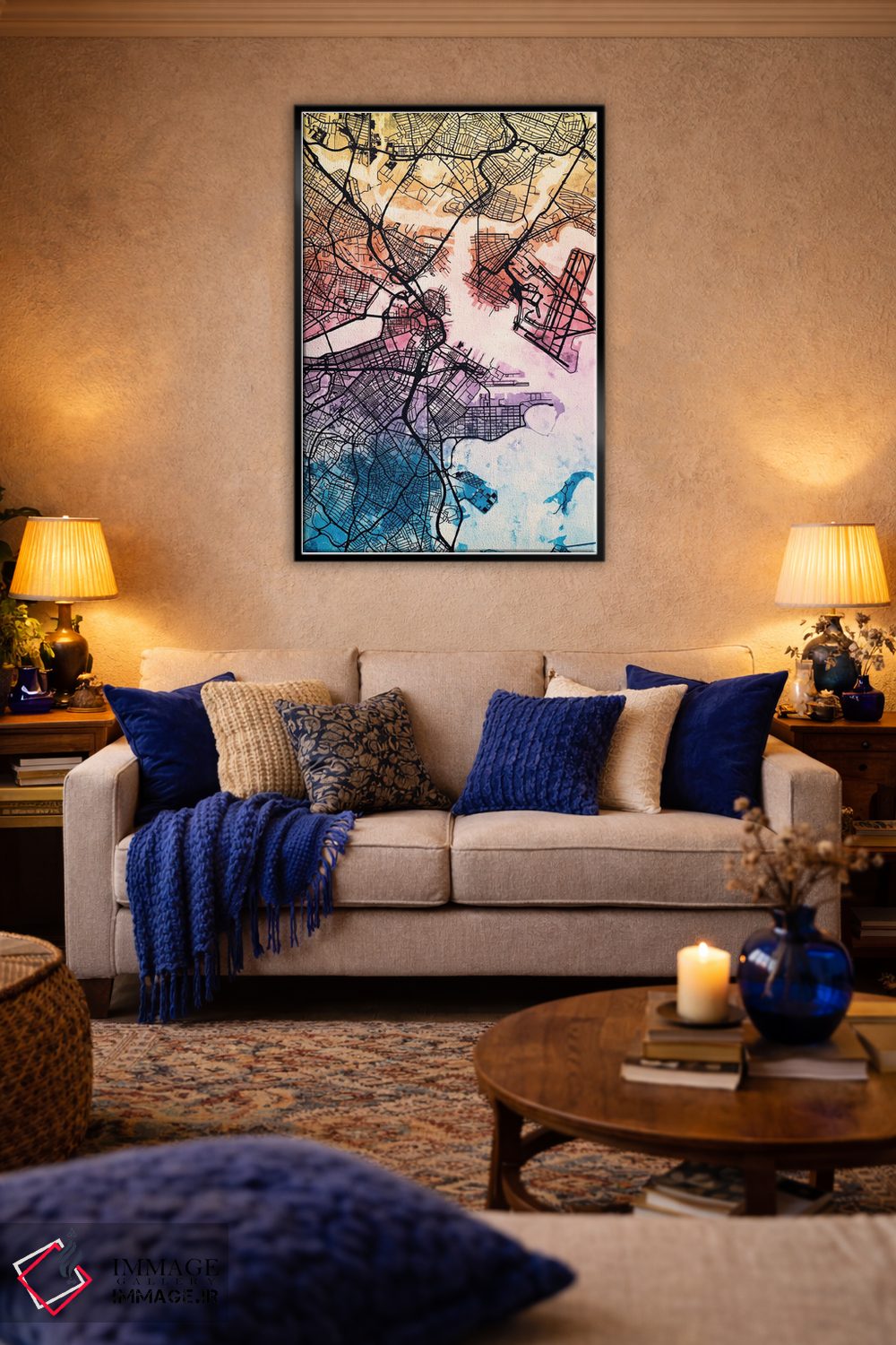 تابلو انتزاعی Massachusetts, USA,بوستون، ماساچوست اثر مایکل تامپست - D3B