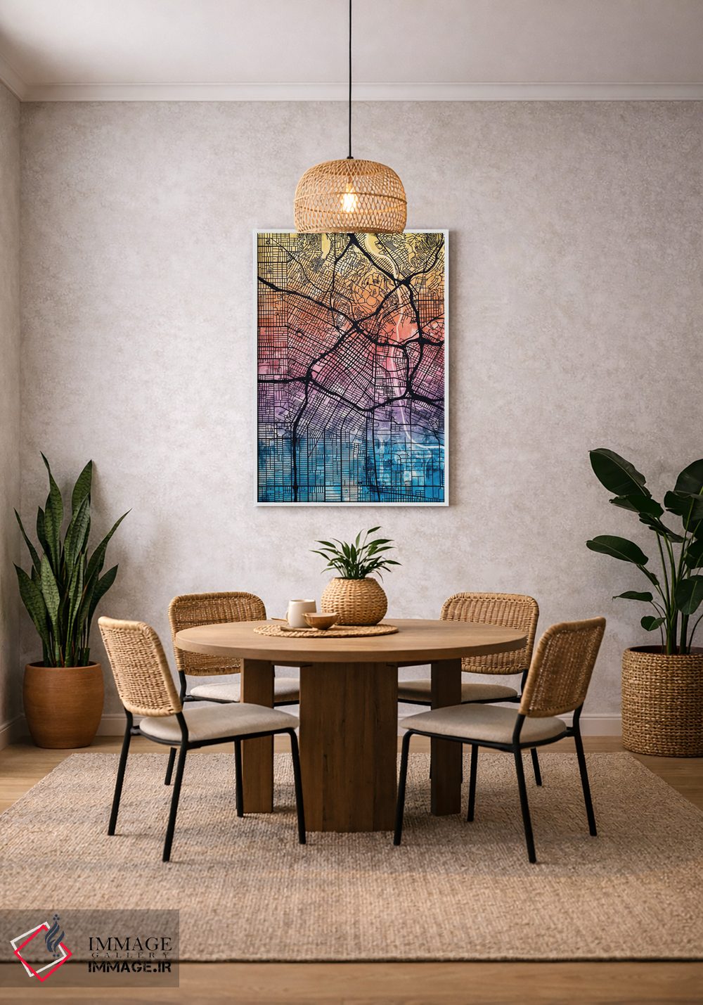 تابلو انتزاعی California, USA,لس آنجلس، کالیفرنیا، ایالات متحده آمریکا اثر مایکل تامپست - D3W