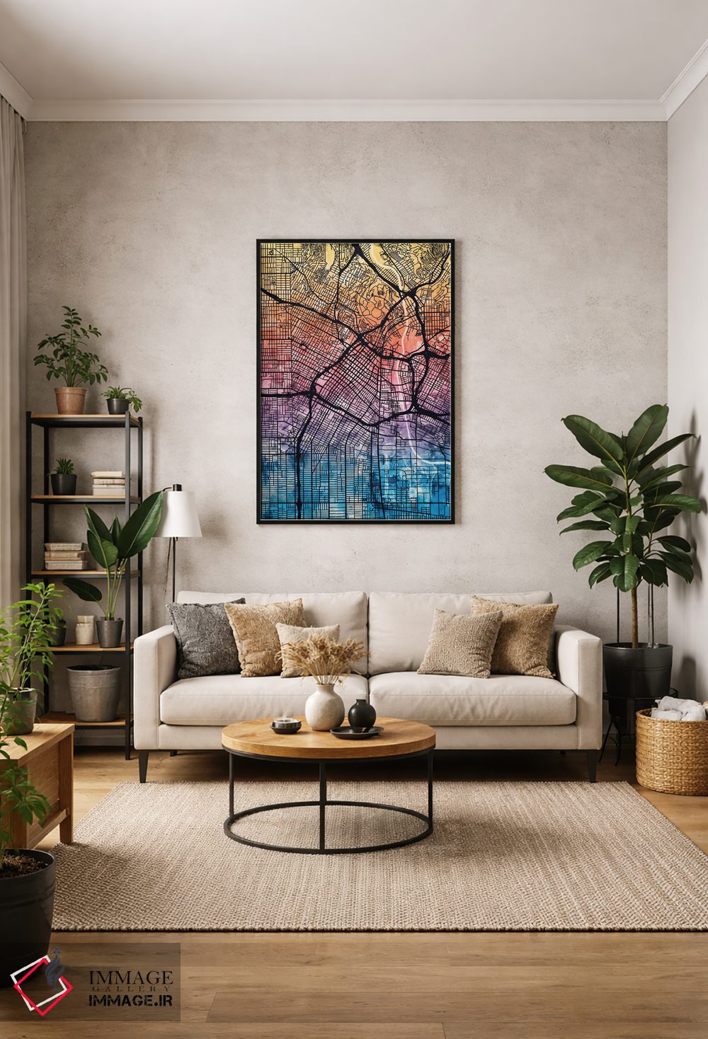 تابلو انتزاعی California, USA,لس آنجلس، کالیفرنیا، ایالات متحده آمریکا اثر مایکل تامپست - D2B