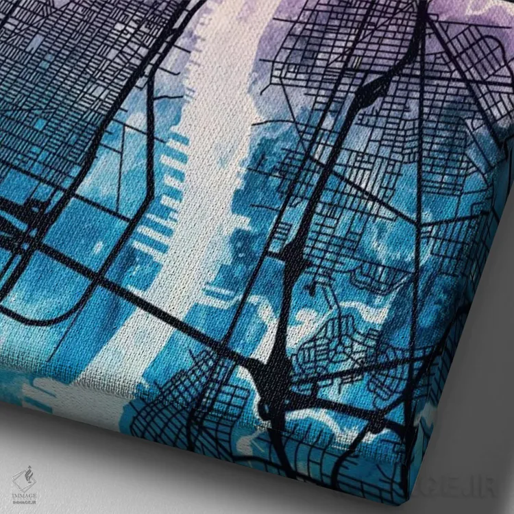 تابلو انتزاعی Pennsylvania, USA,فیلادلفیا، پنسیلوانیا، ایالات متحده آمریک… اثر مایکل تامپست - نمای نزدیک بافت بوم