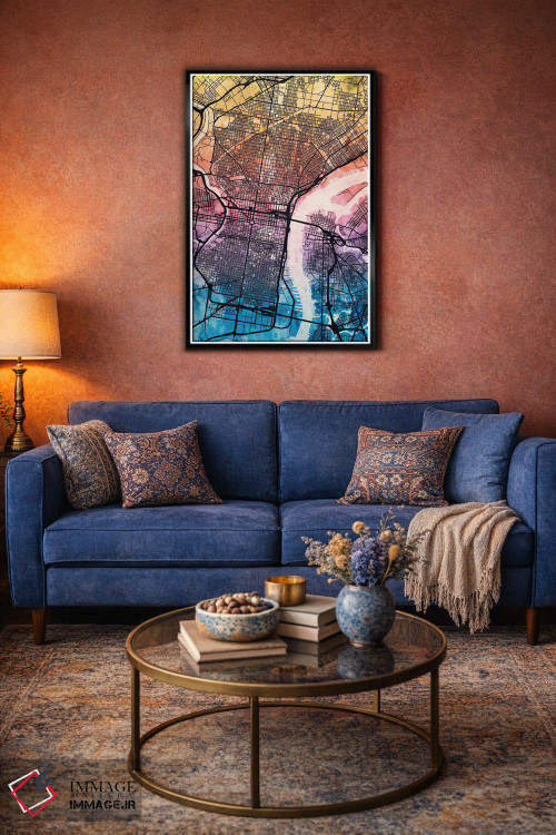 تابلو انتزاعی Pennsylvania, USA,فیلادلفیا، پنسیلوانیا، ایالات متحده آمریک… اثر مایکل تامپست - D4B