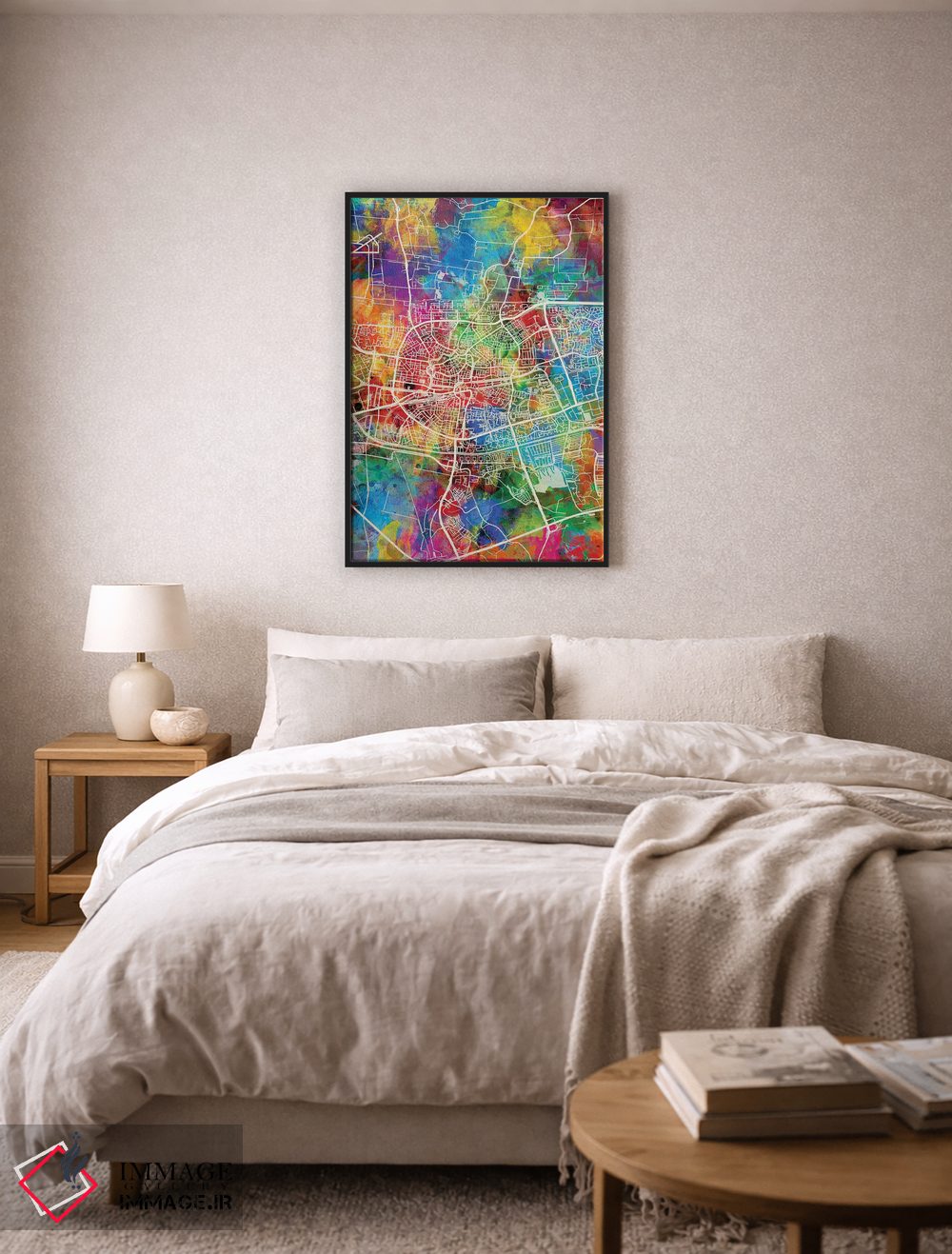 تابلو دکوراتیو نقشه شهری لیوواردن، هلند اثر مایکل تامپست - D5B